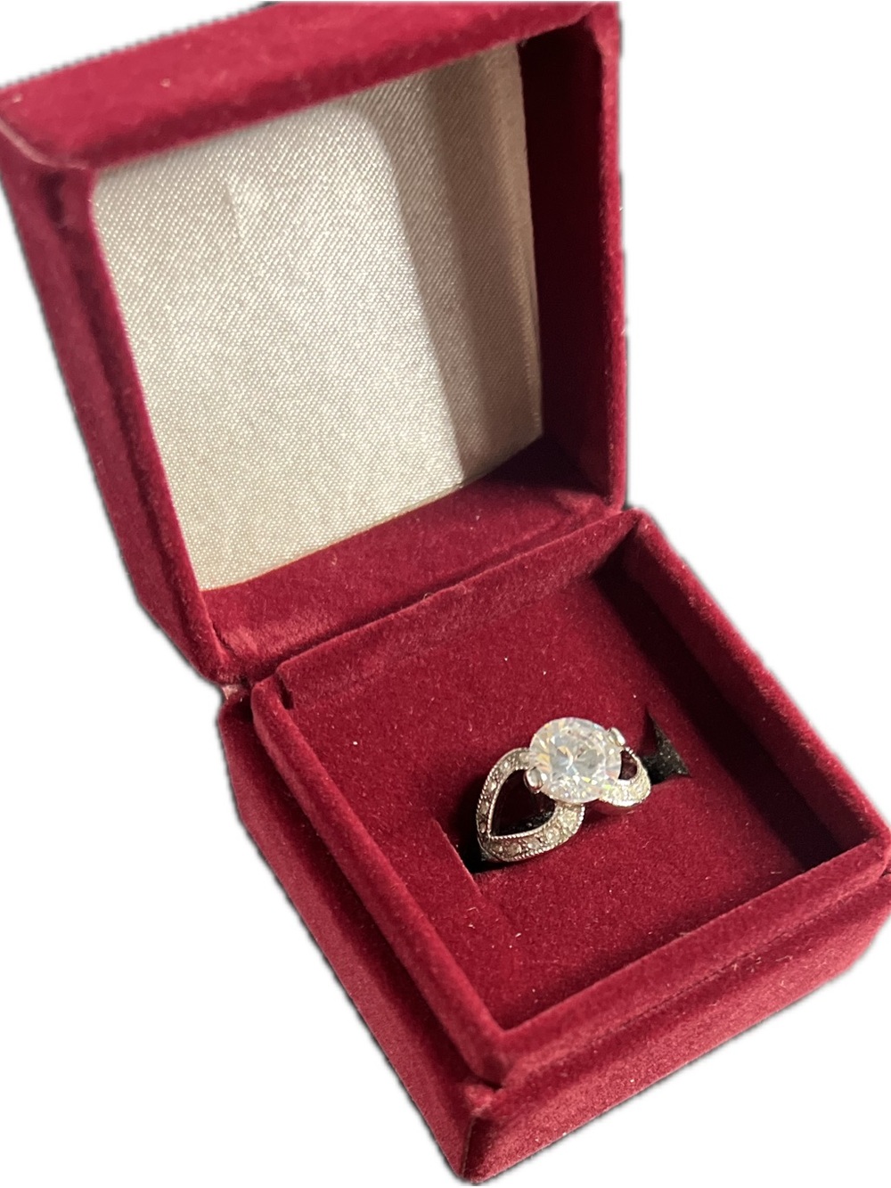 Francesca two carat cz diamond signature ring size 5